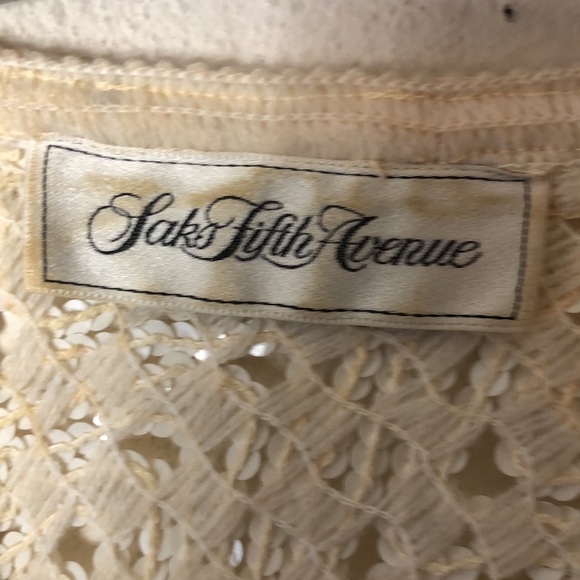 Vintage Sak Fifth Avenue SEQUIN SWEATER abstract Metalic pullover black … - Picture 6 of 11